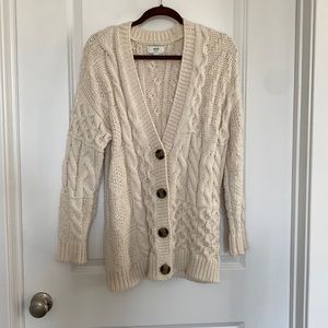 Aerie Cable Knit Oversized Cardigan